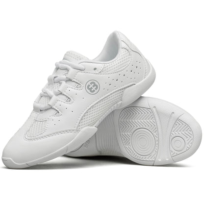 BAXINIER Meninas Branco Cheerleading Shoes Juventude Leve Competição Cheer Sneakers Crianças Respirável Sapatos de Dança