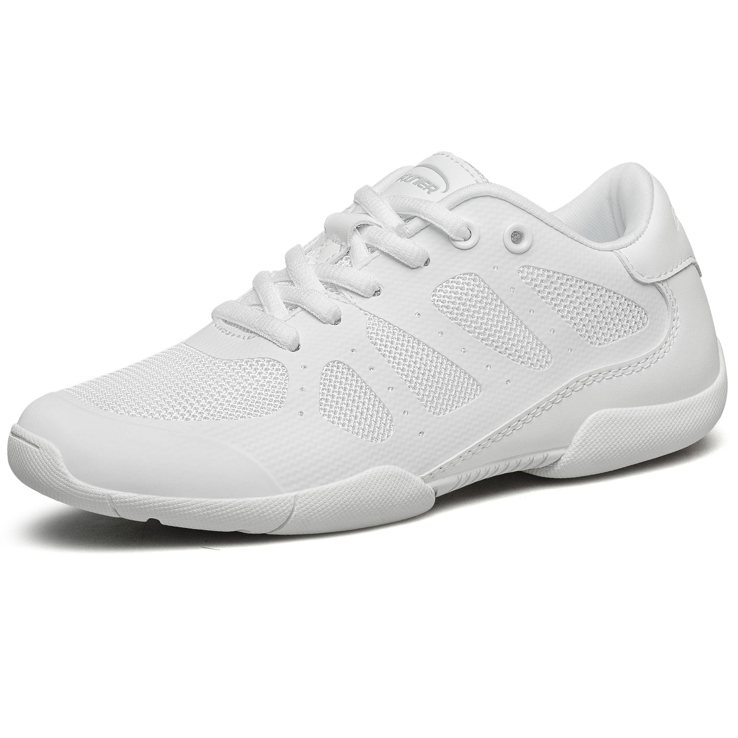 BAXINIER Girls Cheer Shoes Sapatos de dança de torcida brancos Tênis de competição para jovens