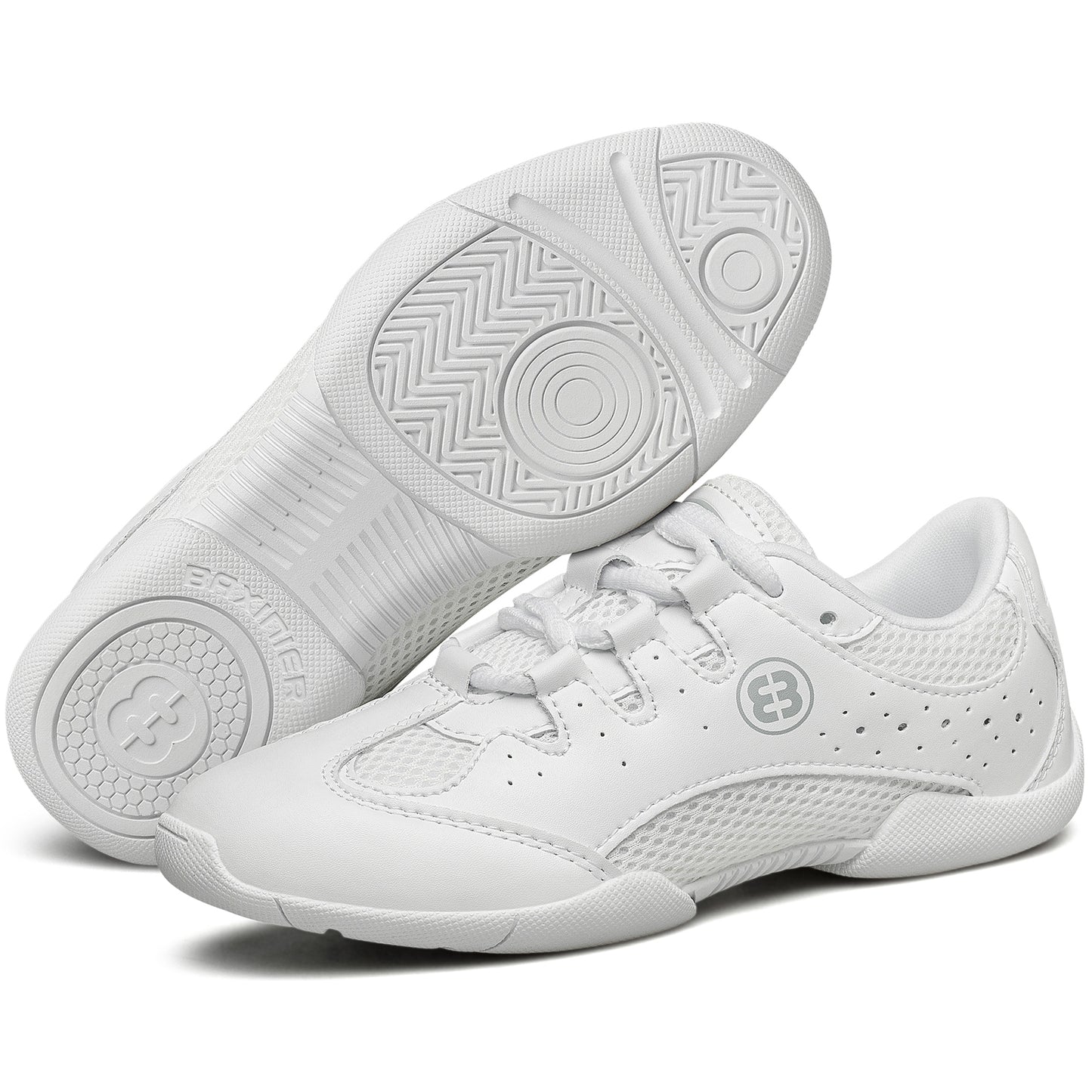 BAXINIER Meninas Branco Cheerleading Shoes Juventude Leve Competição Cheer Sneakers Crianças Respirável Sapatos de Dança