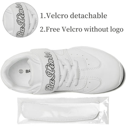 BAXINIER Meninas Branco Cheerleading Shoes Leve Juventude Competição Cheer Sneakers Crianças Treinamento Dança Tênis Esporte Sapatos