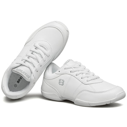 BAXINIER Meninas Branco Cheerleading Shoes Leve Juventude Cheer Competição Tênis Crianças Treinamento Dança Tênis Caminhada Sapatos