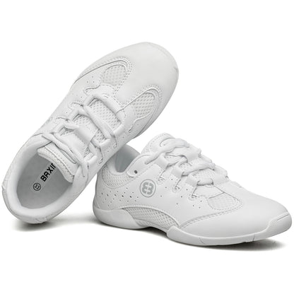 BAXINIER Meninas Branco Cheerleading Shoes Juventude Leve Competição Cheer Sneakers Crianças Respirável Sapatos de Dança