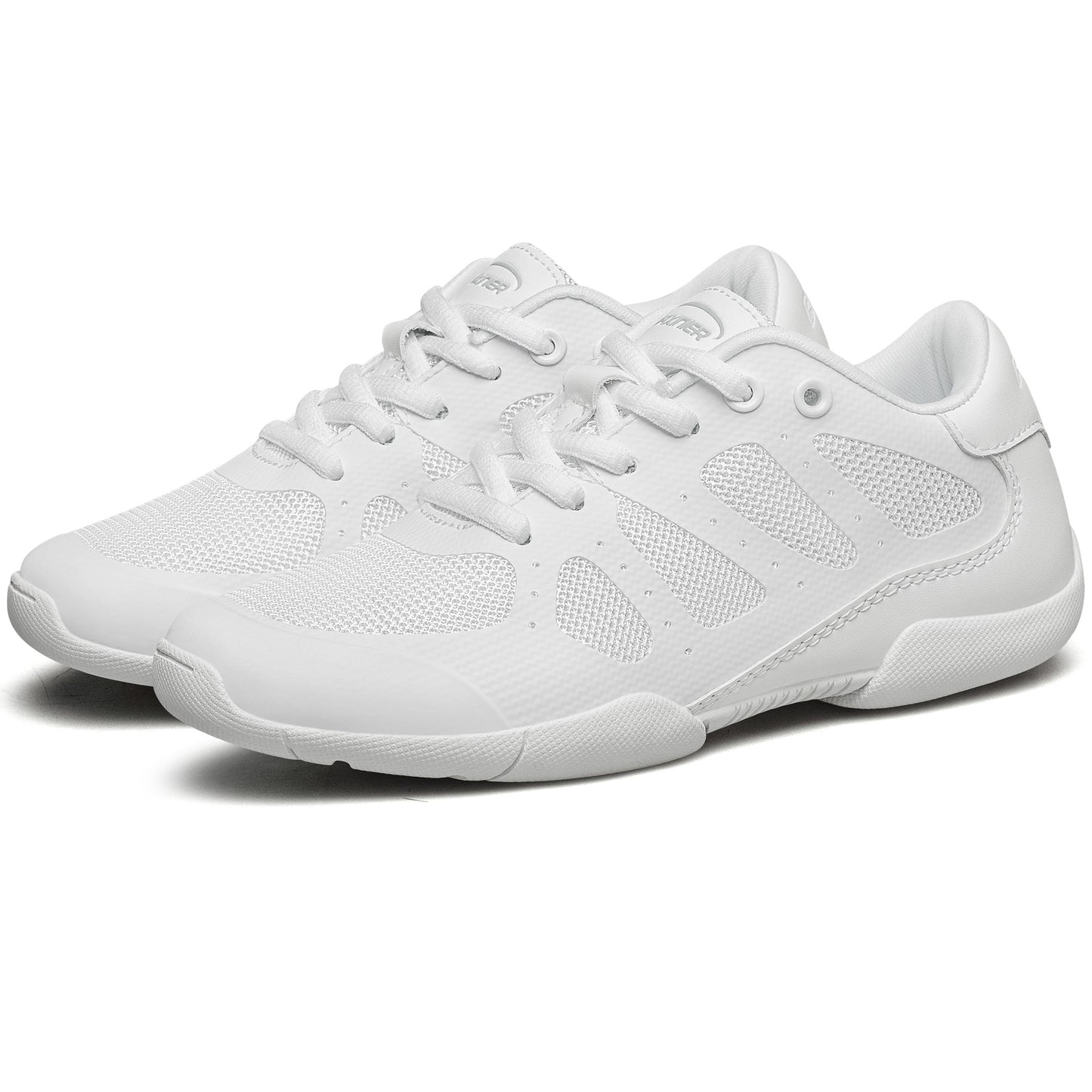 BAXINIER Girls Cheer Shoes Sapatos de dança de torcida brancos Tênis de competição para jovens