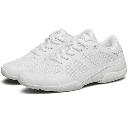 BAXINIER Girls Cheer Shoes Sapatos de dança de torcida brancos Tênis de competição para jovens