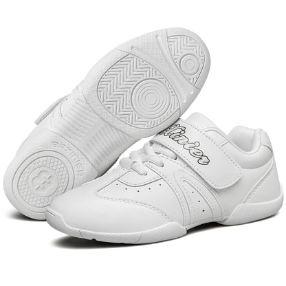 BAXINIER Meninas Branco Cheerleading Shoes Leve Juventude Competição Cheer Sneakers Crianças Treinamento Dança Tênis Esporte Sapatos