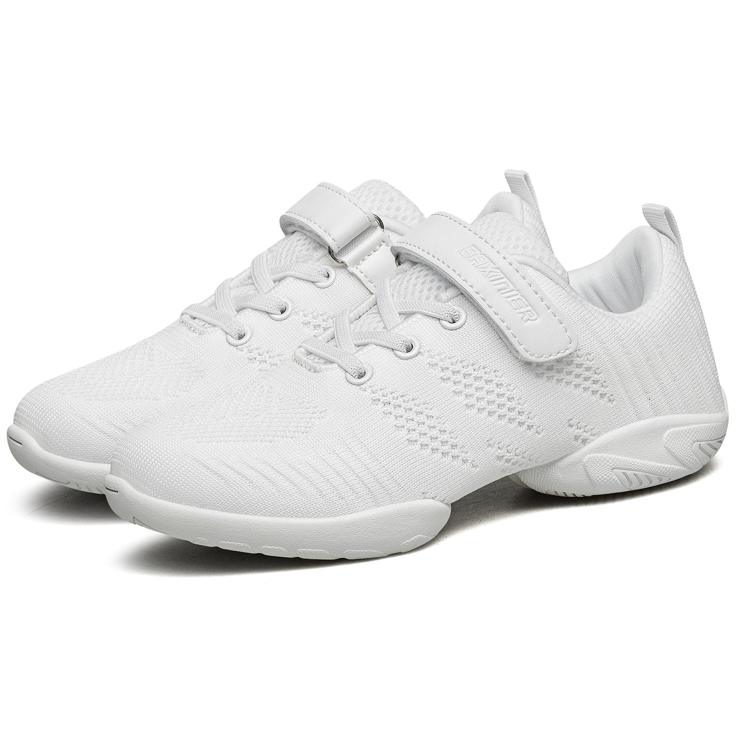 BAXINIER Meninas Branco Cheerleading Shoes Leve Juventude Competição Cheer Sneakers Crianças Treinamento Dança Tênis Tênis