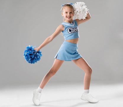 BAXINIER White Cheer Shoes for Girls Wide Toe Box Lightweight Youth Cheer Competition Shoes Athletic Gymnastics Training Dance Sneakers