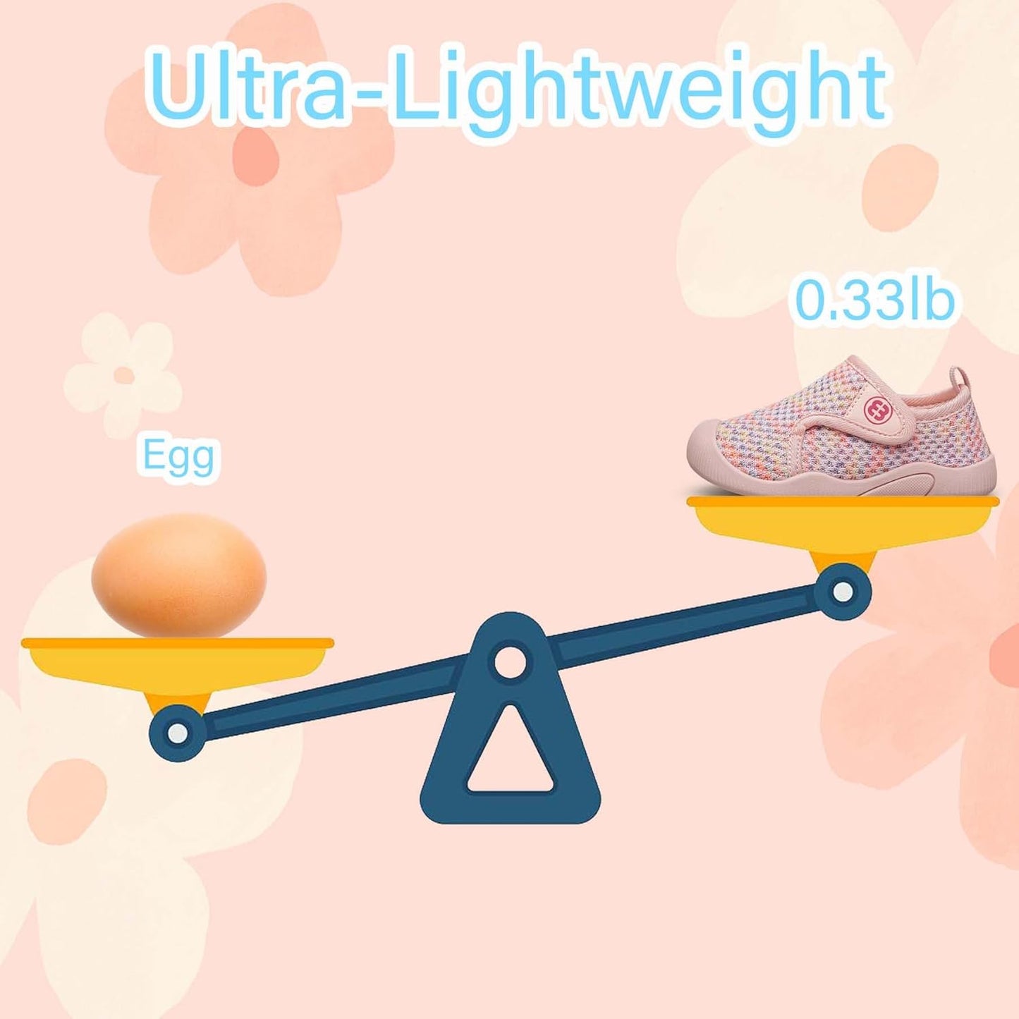 BAXINIER Toddler Tennis Shoes Boys Girls Lightweight Breathable Barefoot Shoes Wide Kids Slip On Sneakers