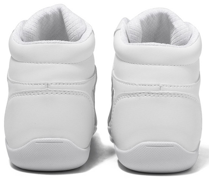 BAXINIER Meninas Cano Alto Branco Sapatos de Líder de Torcida Leves Jovens Mulheres Tênis de Dança de Torcida