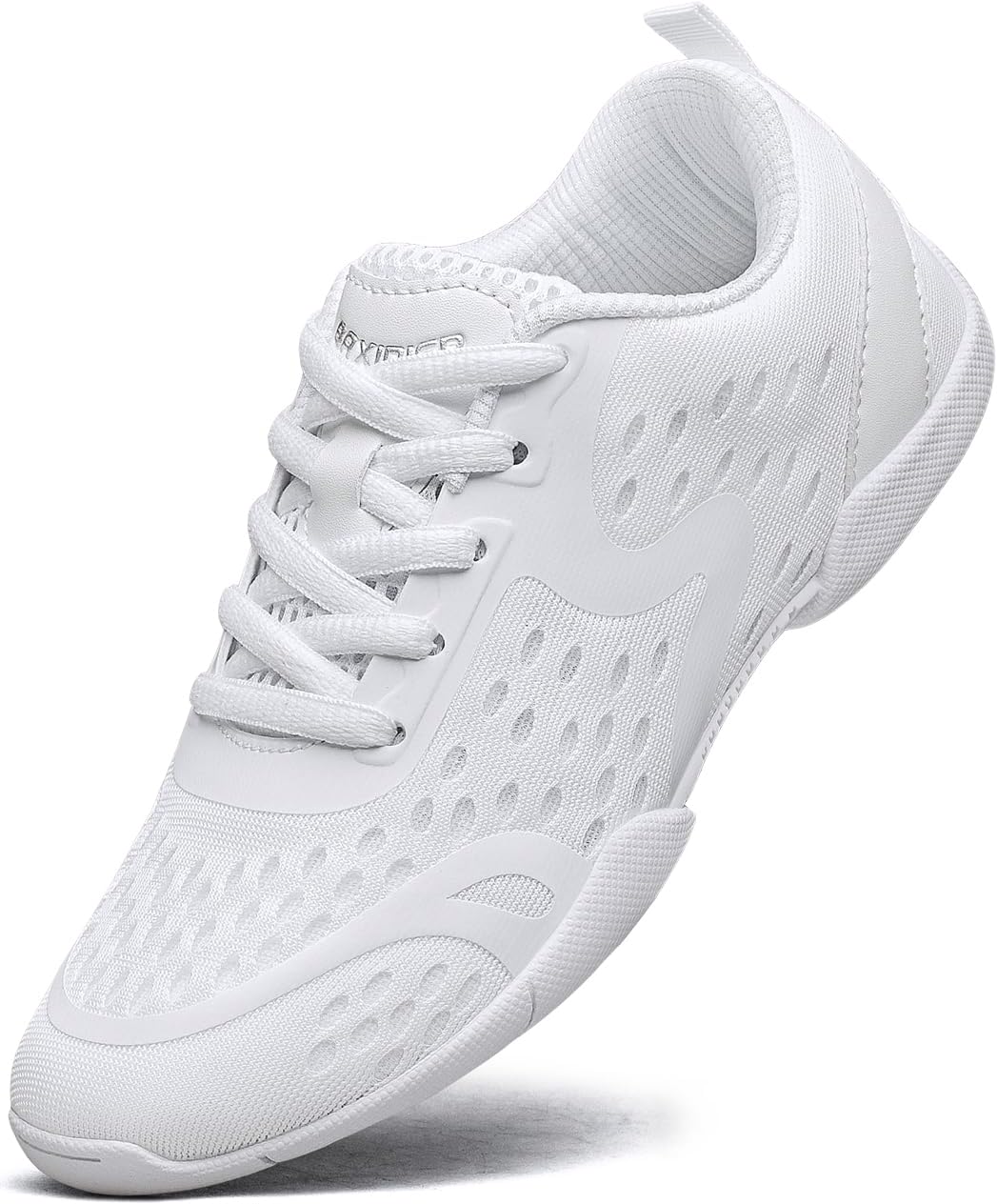 Girls White Cheerleading Shoes Breathable Youth Cheer Sneakers Cheerleader Competition Athletic Training Dance Tennis Shoes