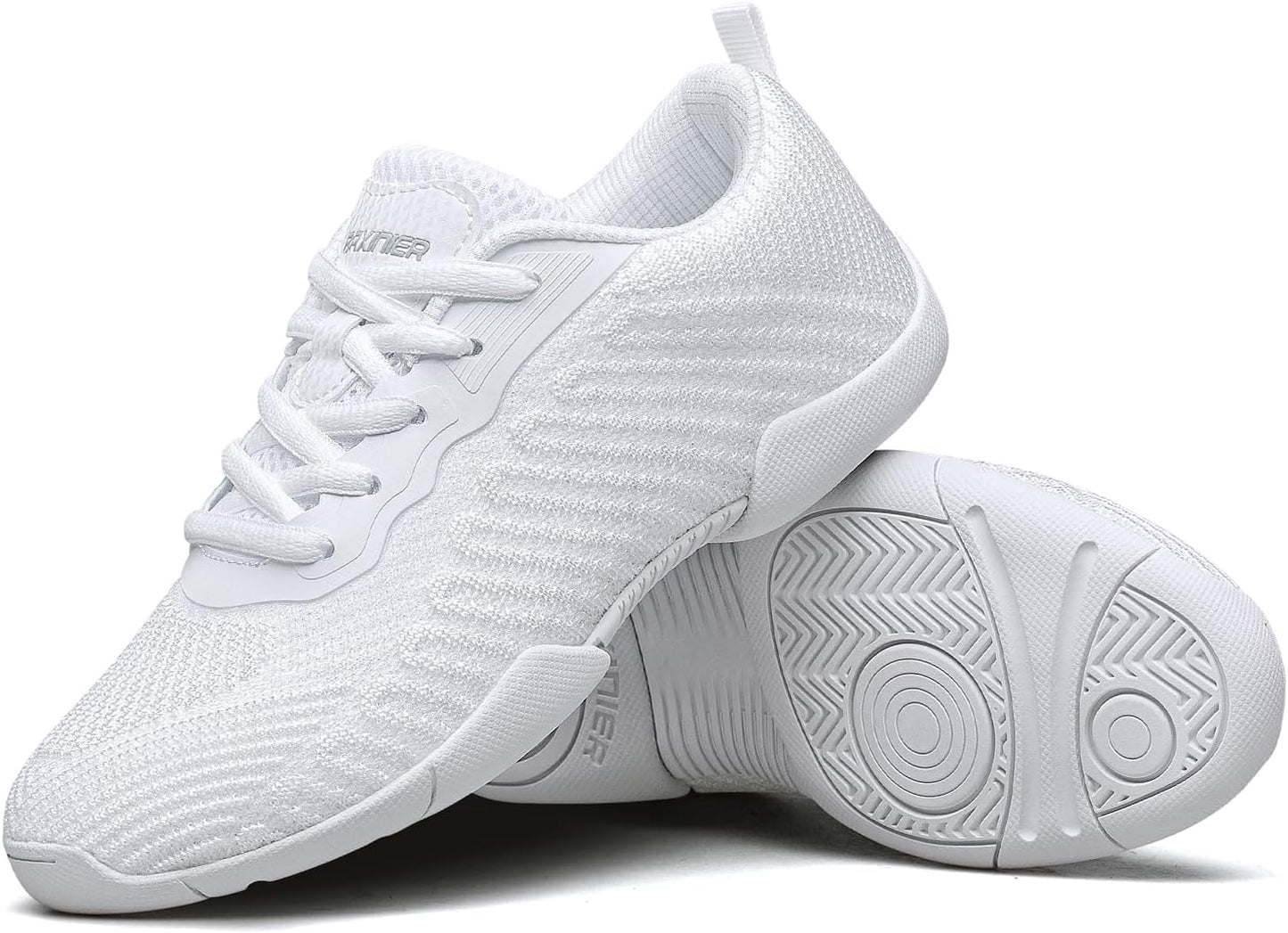 BAXINIER White Cheer Shoes for Girls Youth Cheerleading Shoes Breathable Tumbling Gymnastics Competition Tennis Dancing Sneakers