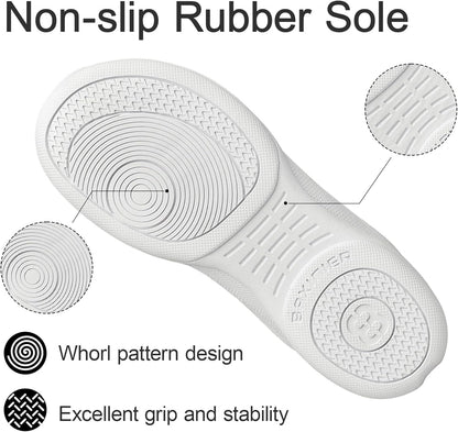 BAXINIER Girls Wide Cheer Shoes Toddler White Cheerleading Shoes Lightweight Youth Competition Training Dance Tennis Sneakers