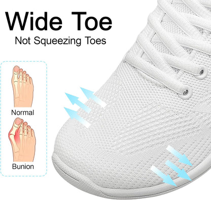BAXINIER Girls Wide Cheer Shoes Toddler White Cheerleading Shoes Lightweight Youth Competition Training Dance Tennis Sneakers