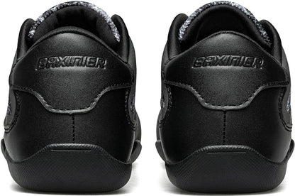 BAXINIER Sapatos de torcida pretos para meninas Sapatos de dança para líderes de torcida Sapatos de tênis de treinamento Sapatos esportivos de competição para jovens