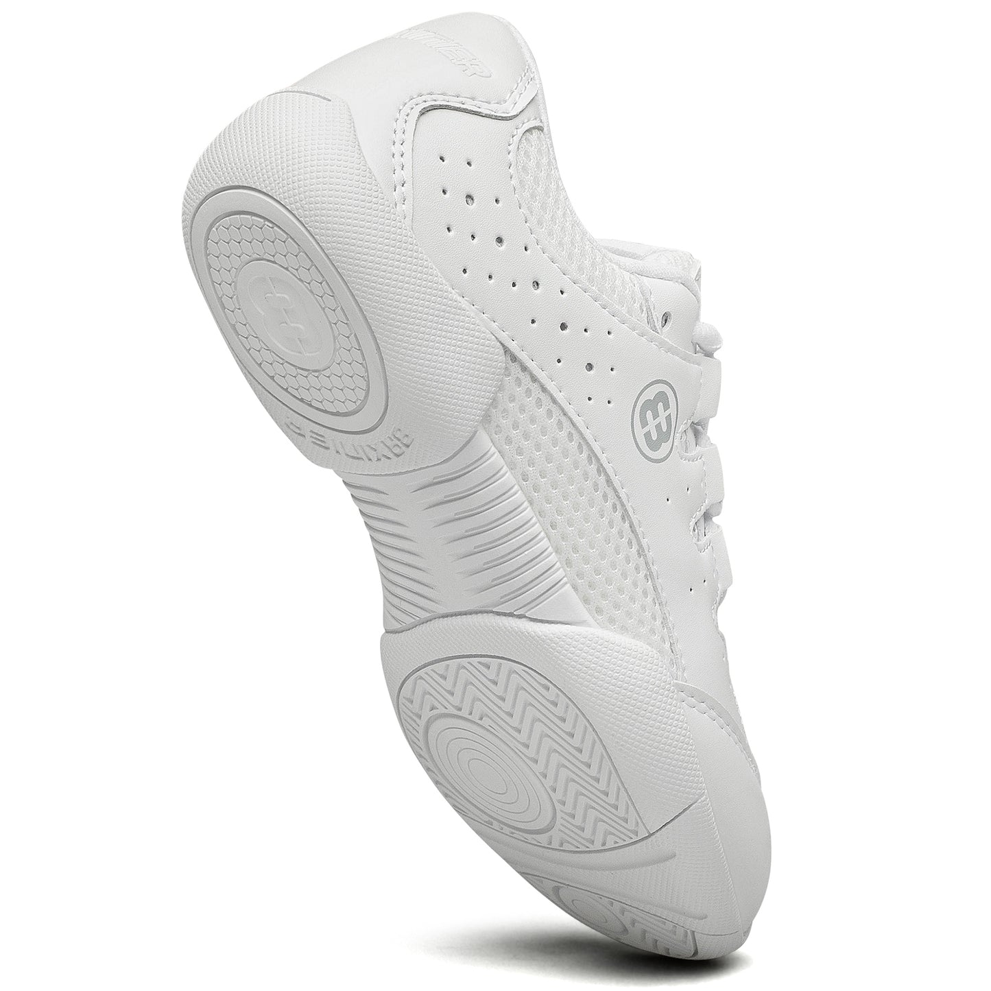 BAXINIER Meninas Branco Cheerleading Shoes Juventude Leve Competição Cheer Sneakers Crianças Respirável Sapatos de Dança