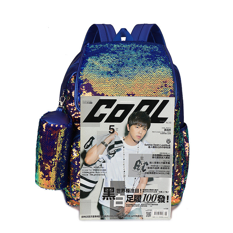 BAXINIER popular cheerleading super quente mochilas femininas novas mochilas de lantejoulas moda bolsa de viagem versátil mochila de estudante 