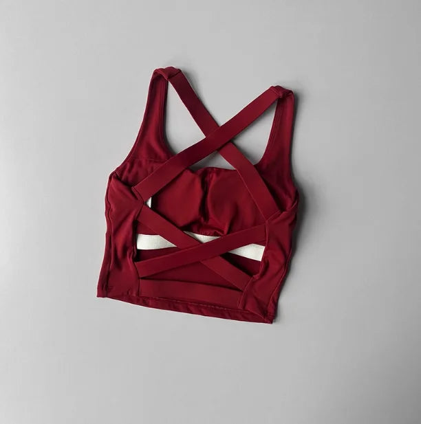 BAXINIER Cheerleading Sports Bra Seamless Sports Bra Sexy Yoga Fitness Top Sports Running Underwear Push-Up Bra Sportswear Bralette Female