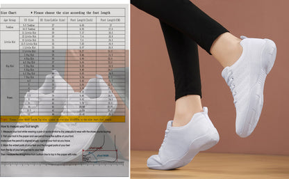 BAXINIER cheer shoes white sports shoes men's and women's competitive comfortable breathable competition shoes
